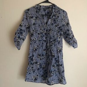 Floral loose fit tunic blouse